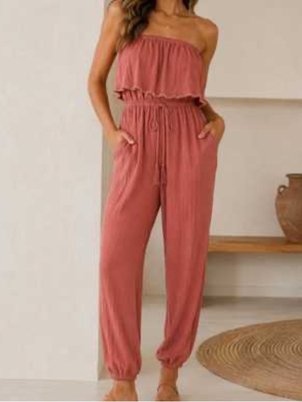 Aerie strapless jumpsuit.